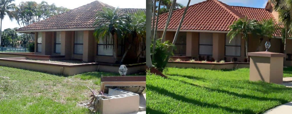 Before and after code violation fixed