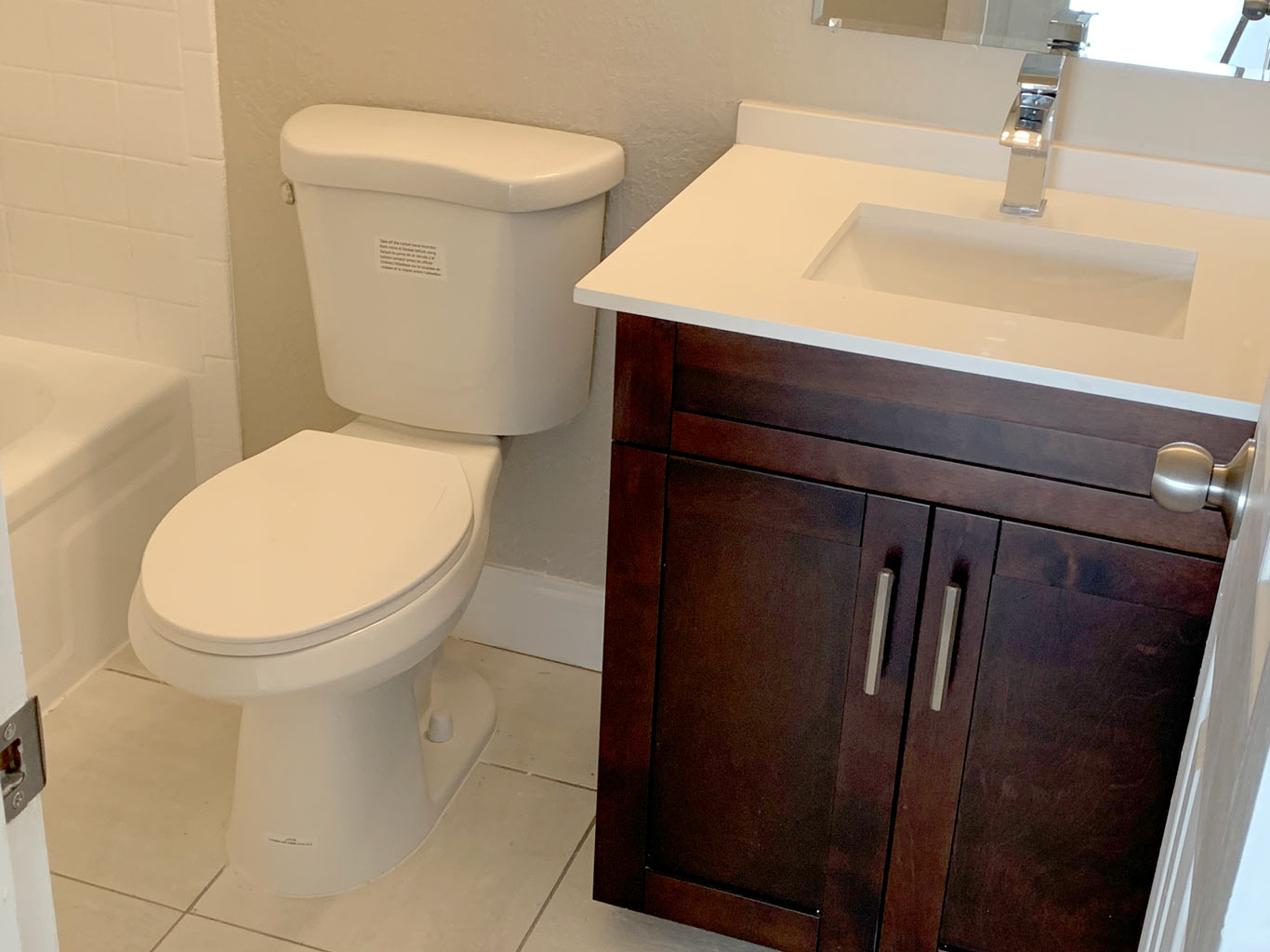After photo of master new bathroom vanity and toilet